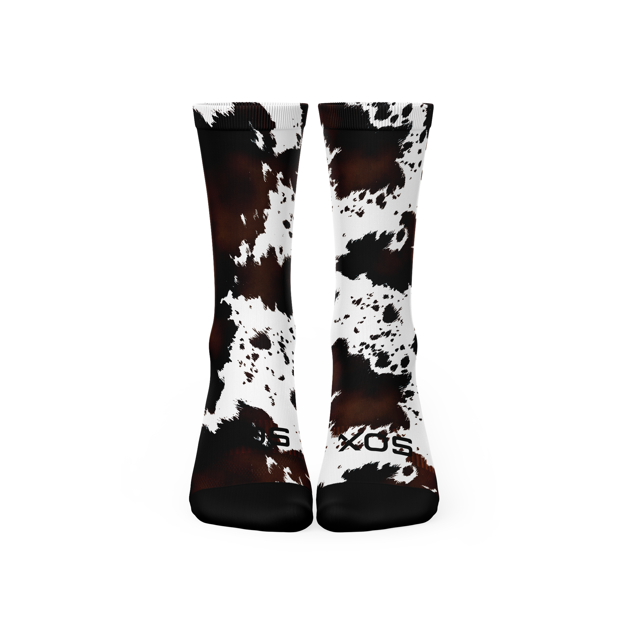 Cow Print Crew Socks