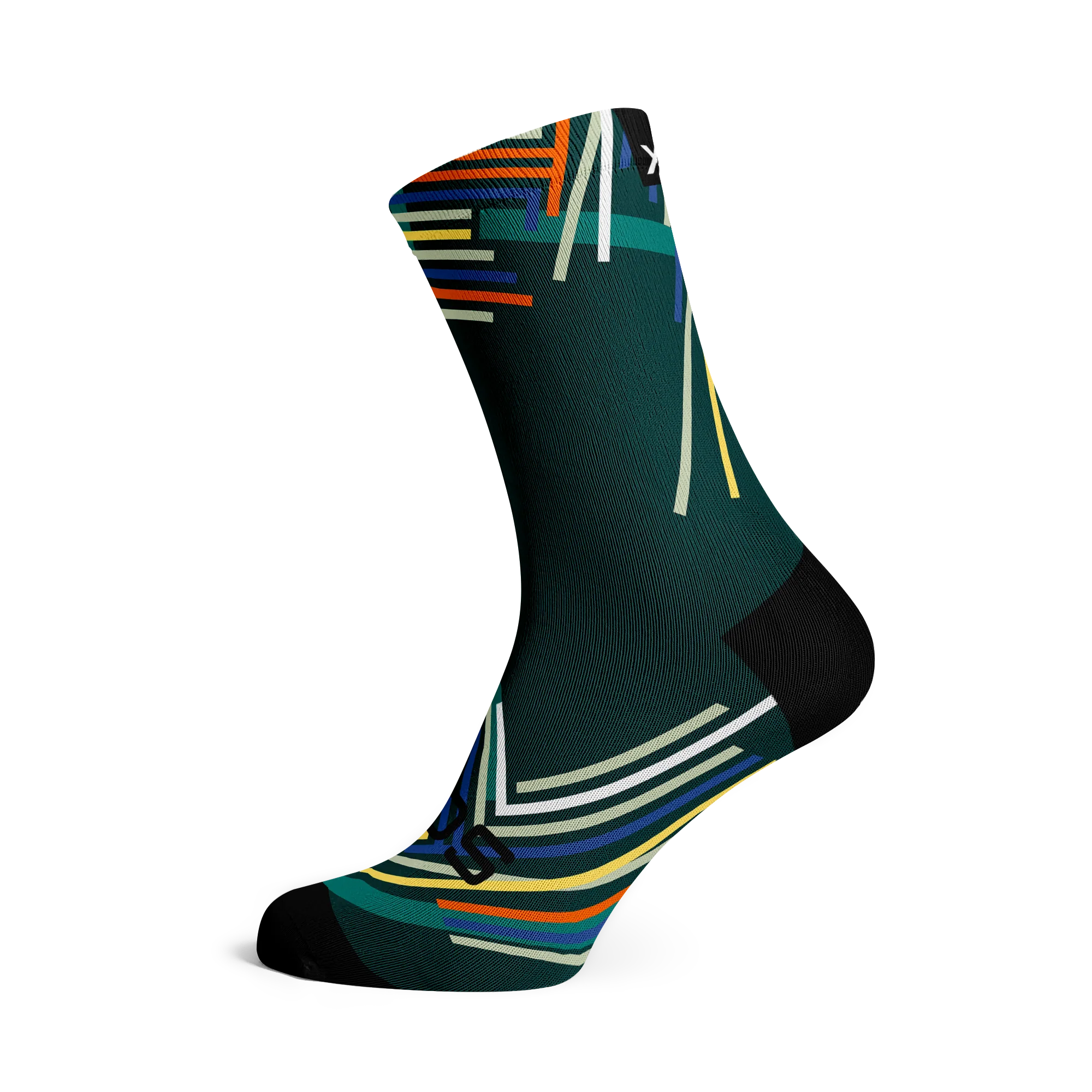 Performance Teal Crew Socks