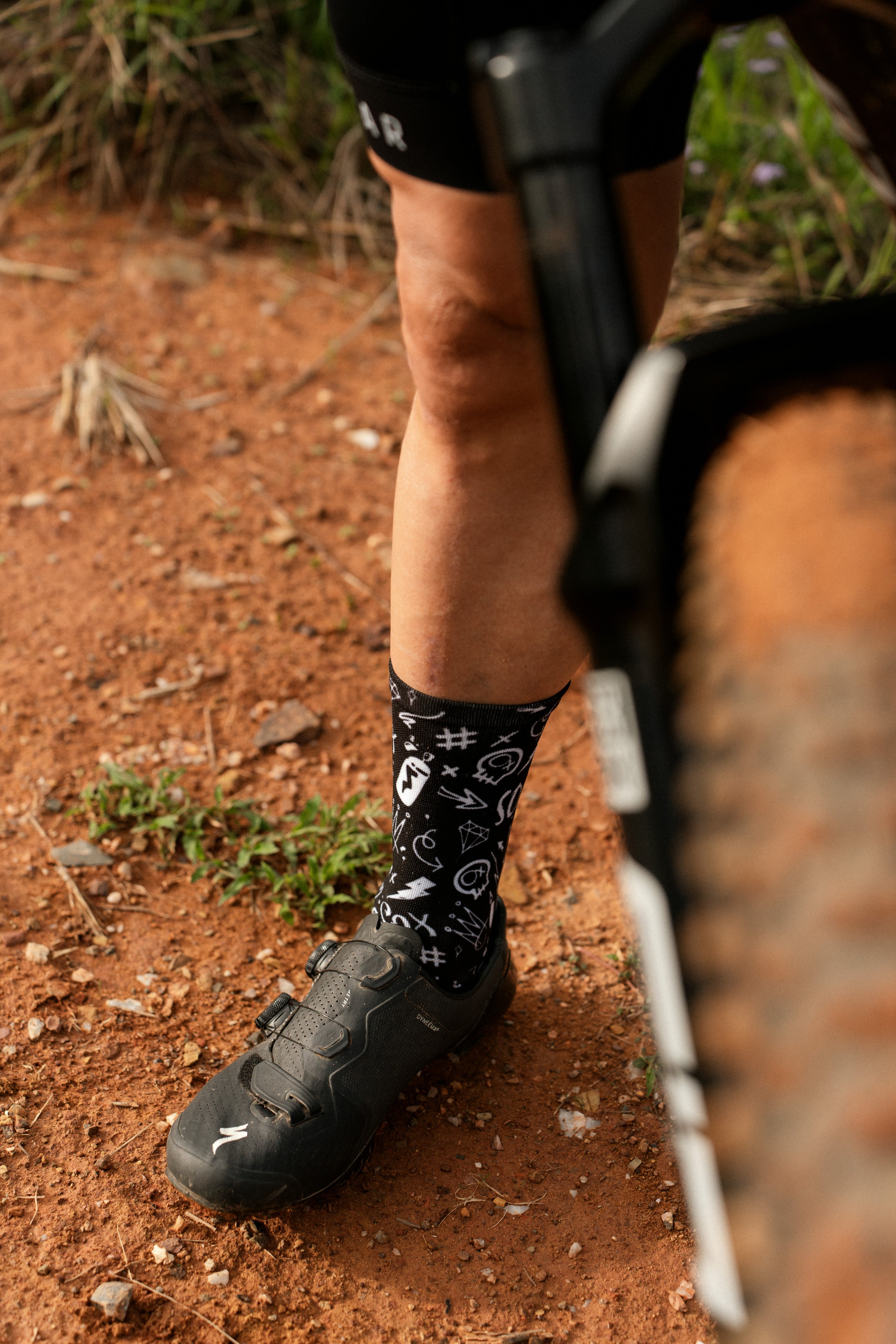 Doodle Black Socks