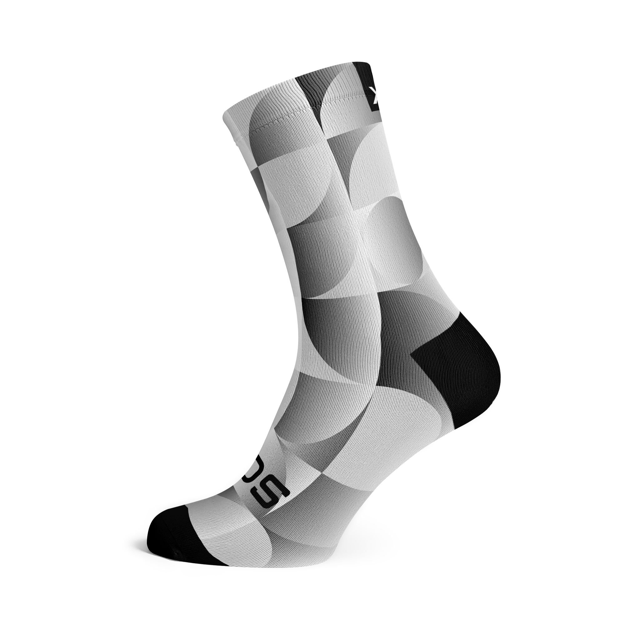 Solid Silver Casual Crew Socks