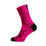 Neon Slide Pink Crew Socks