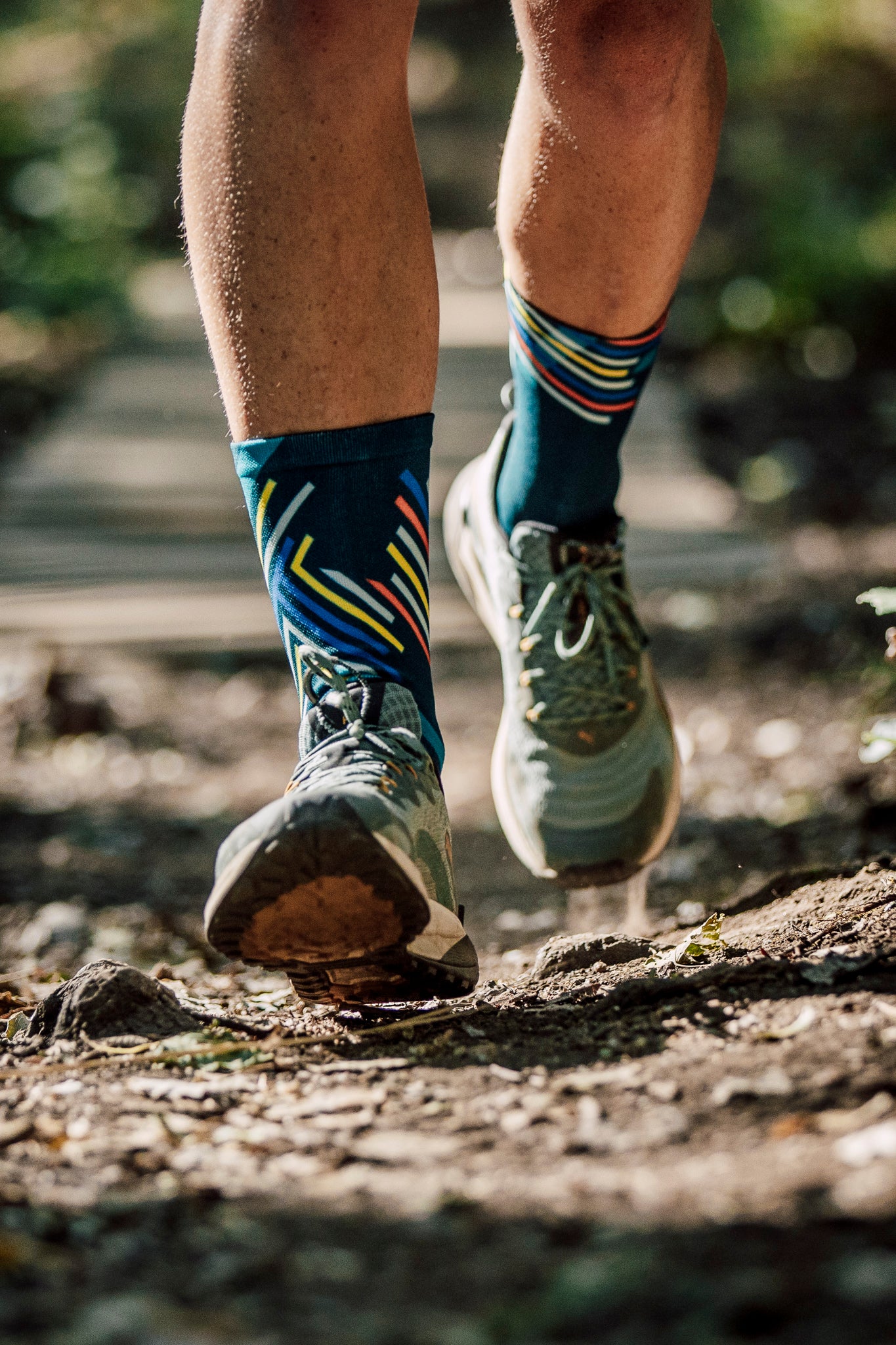 Performance Teal Crew Socks