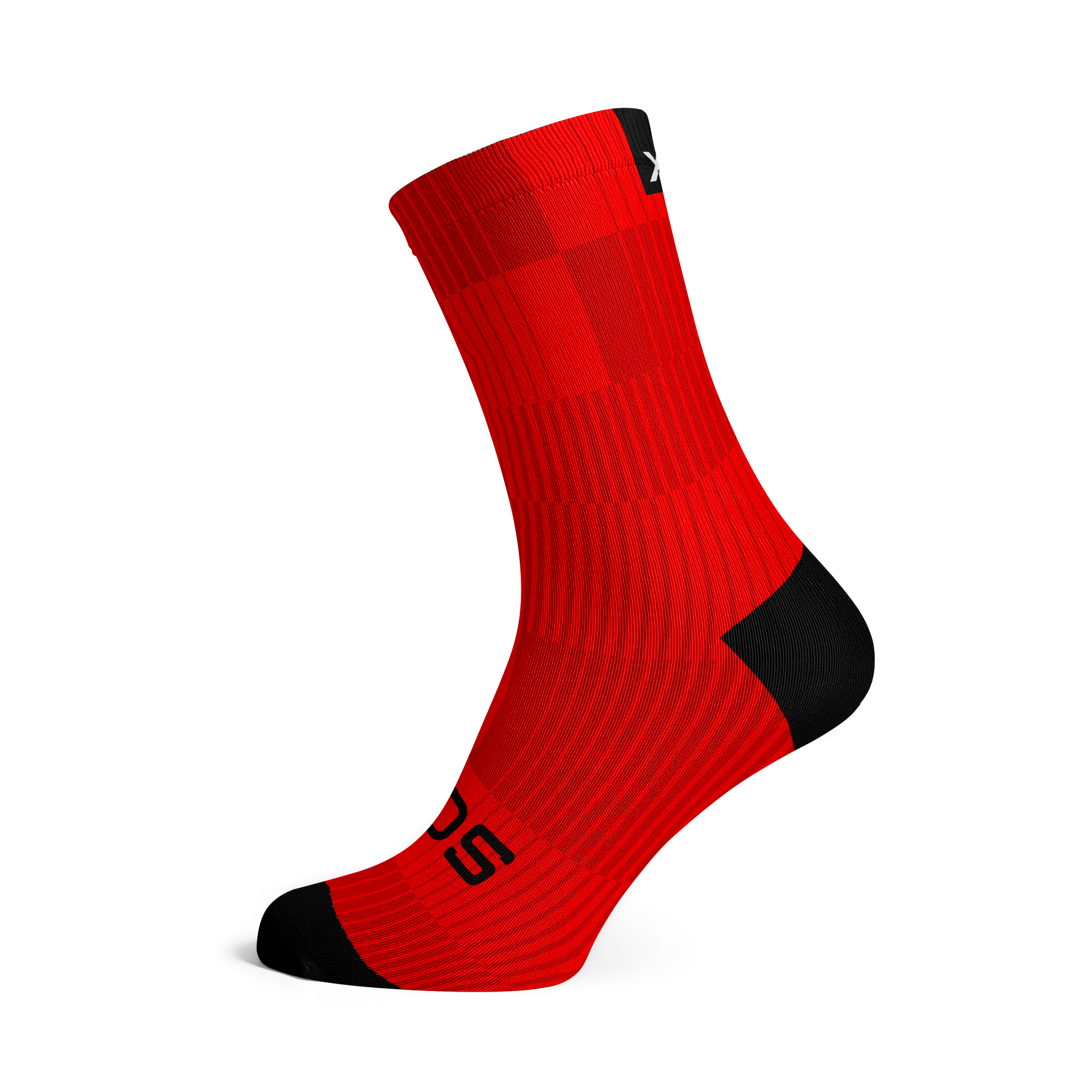 Slight Red Crew Socks