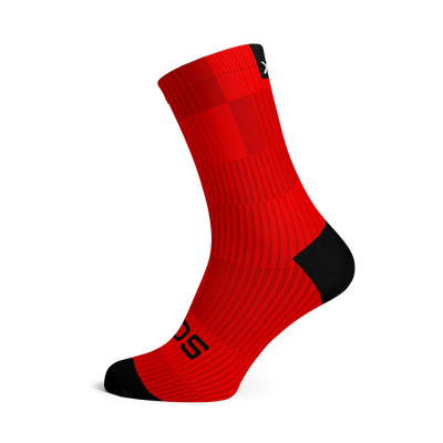 Slight Red Crew Socks