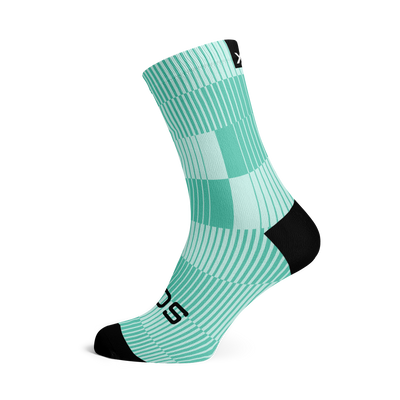 Slight Turquoise Crew Socks
