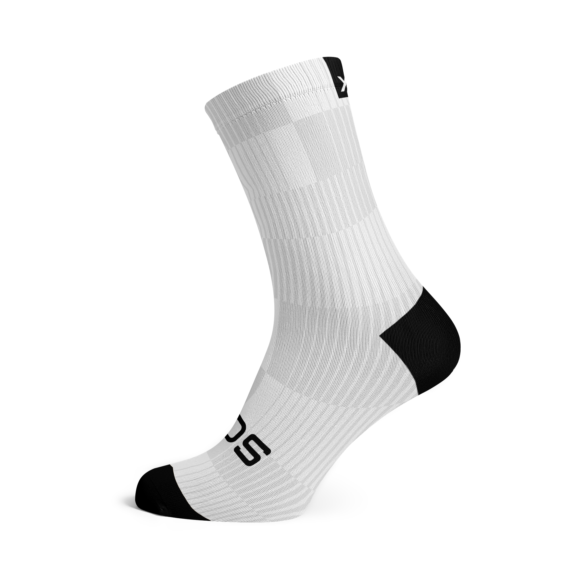 Slight White Crew Socks