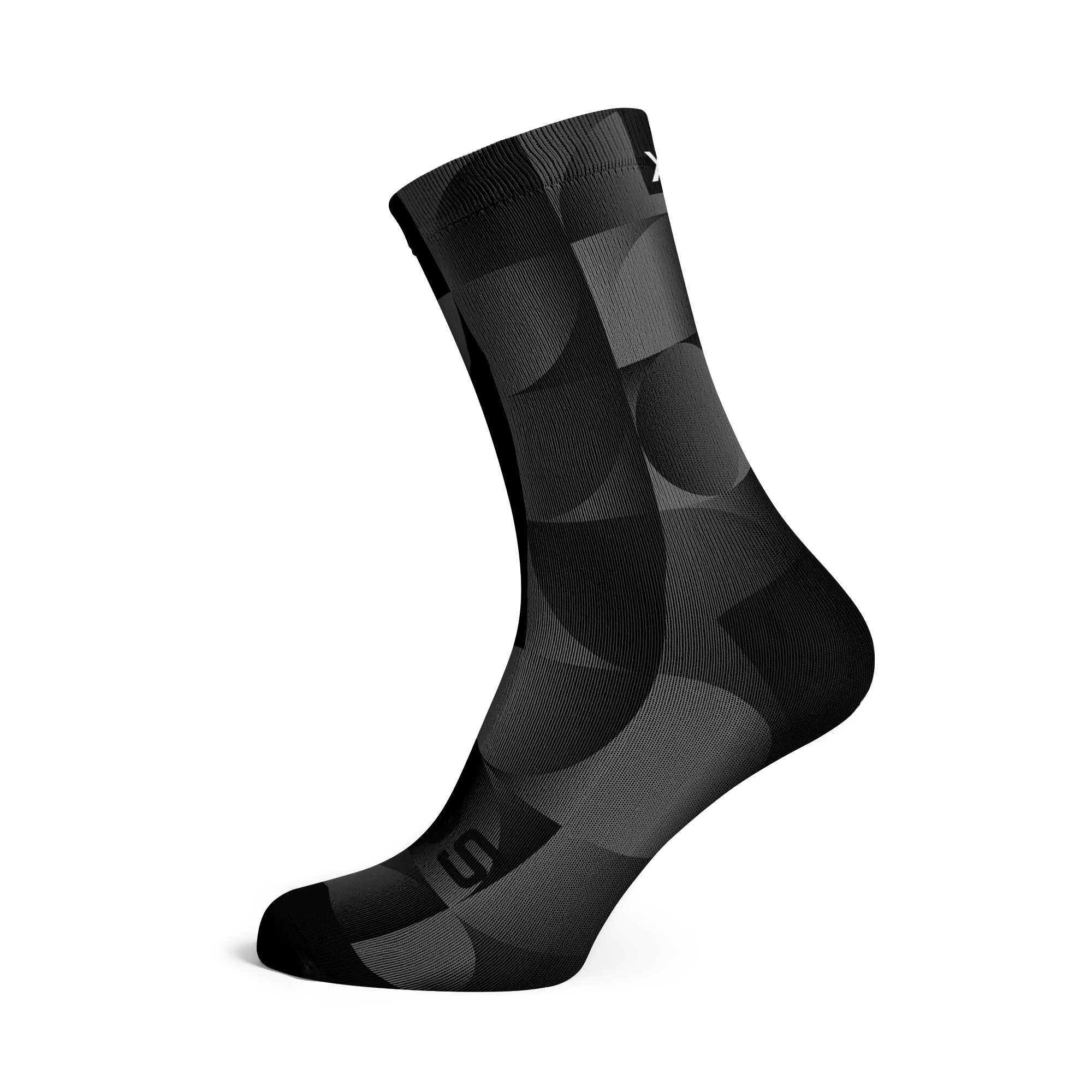 Solid Charcoal Casual Crew Socks