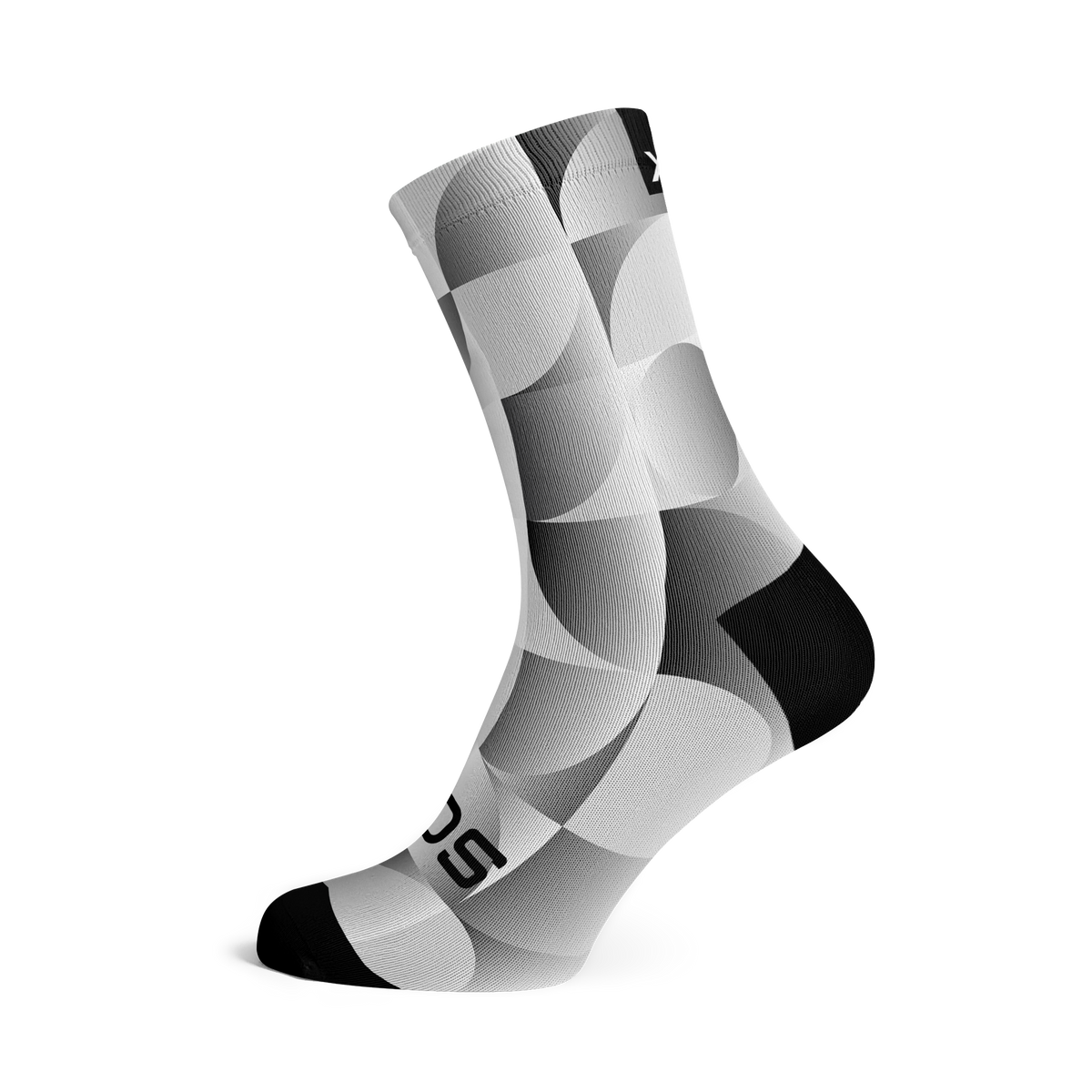 Solid Silver Casual Crew Socks