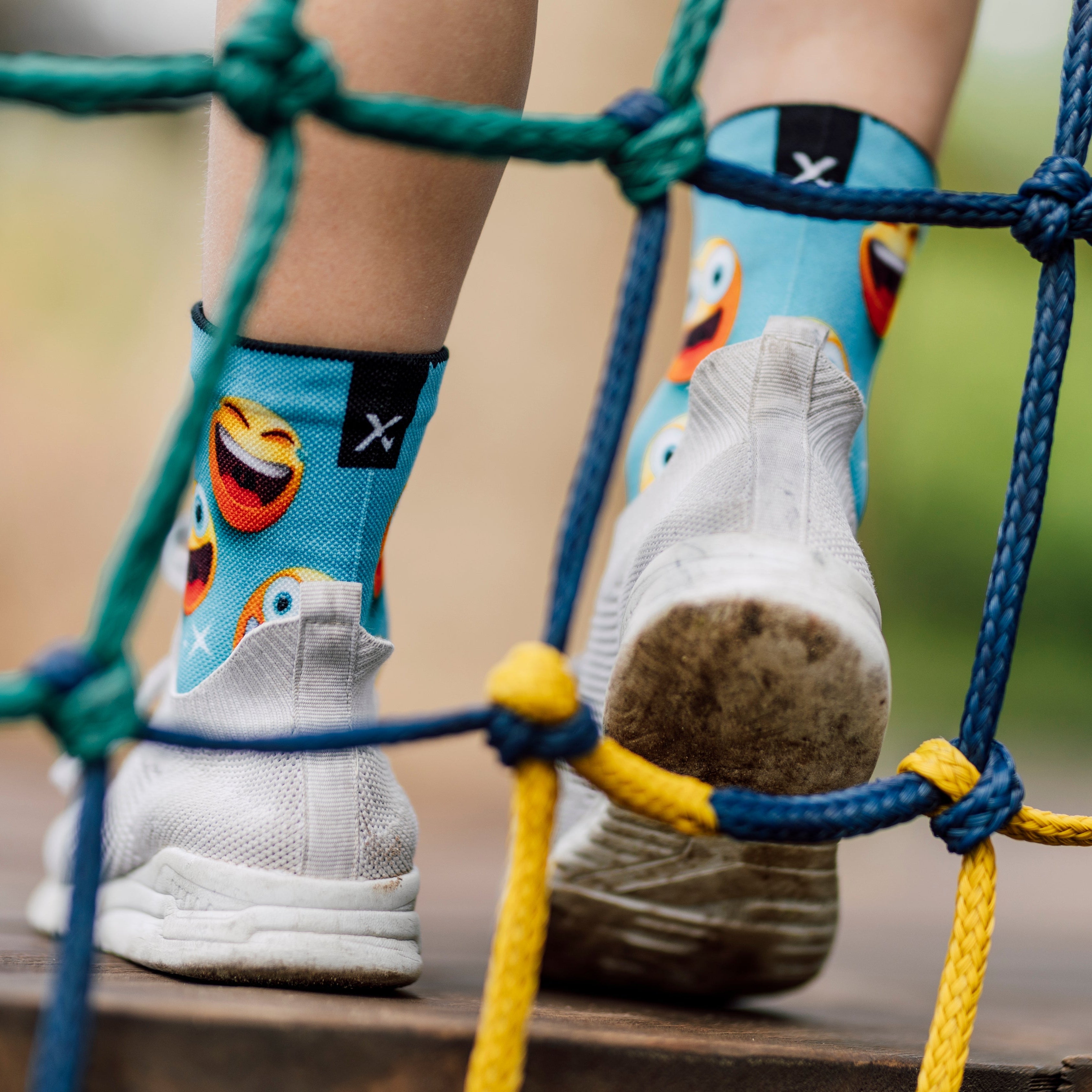 Emoji & Blocks Kids Crew Socks Combo