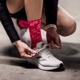 Neon Slide Pink Crew Socks