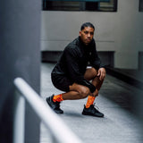 Neon Slide Orange Crew Socks