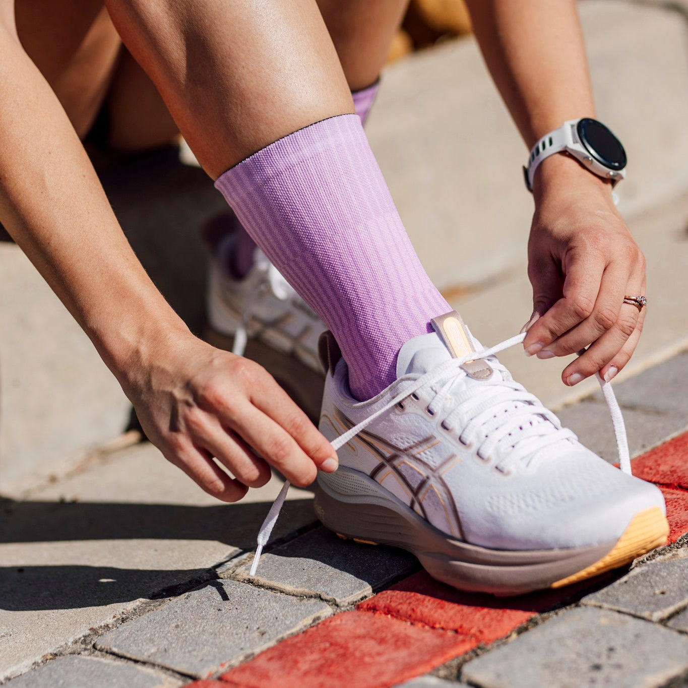 Slight Lilac Crew Socks