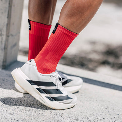 Slight Red Crew Socks