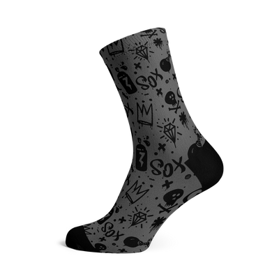 Sox Footwear | Doodle Grey Socks