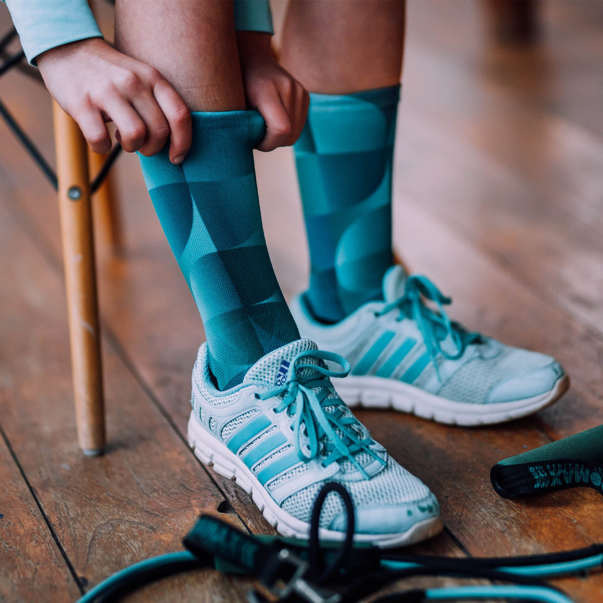 Solid Turquoise Socks